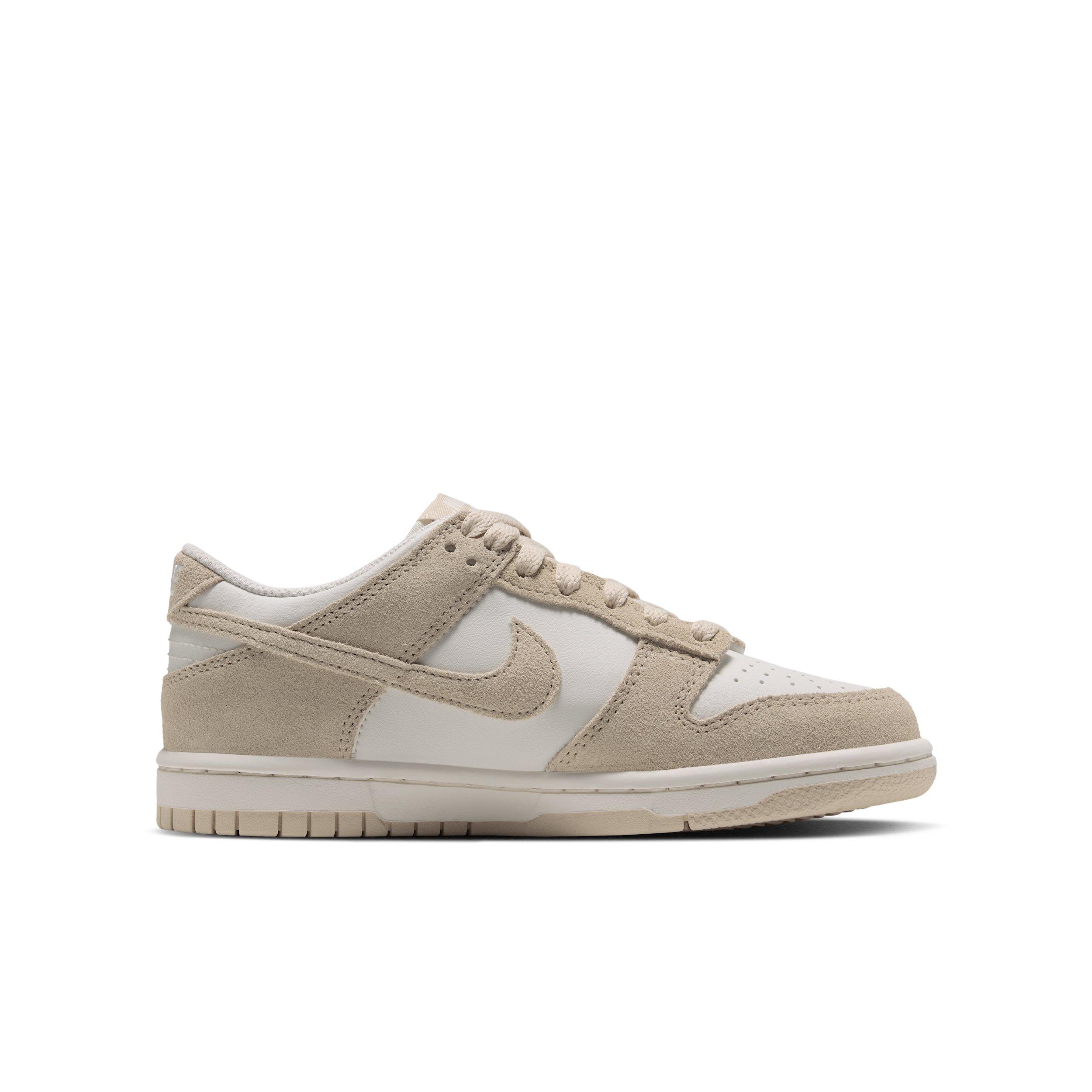 Nike Dunk Low Suede "Phantom/Sanddrift" Grade School Girls' Shoe - PHANTOM/SANDDRIFT